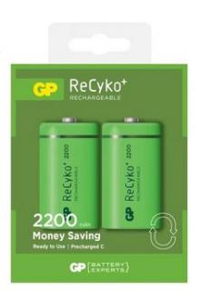 Recyko Rechargeable NiMH GP220CH C Battery - 2 pack 