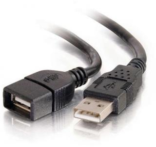 Male USB 2.0 Type A To Female USB 2.0 Type A Cable - 2m 