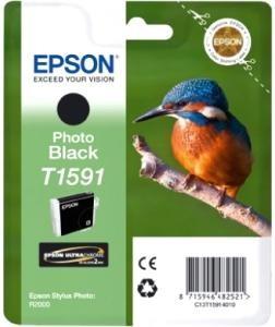 T1591 Photo Black Ink Cartridge (Kingfisher) 