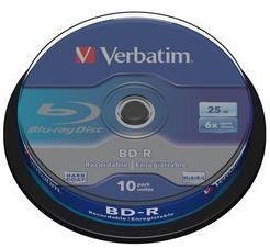 BD-R SL 6x 25GB - 10 Pack Spindle Optical Media 