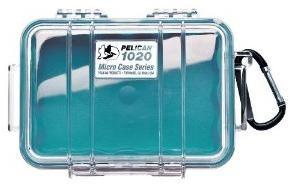 1020 Case with rubber liner - Aqua clear 