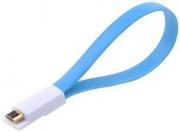 Magnet Micro-USB to USB 20cm Charging Cable - Blue
