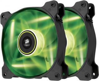 Air Series SP120 LED Green High Static Pressure 120mm Chassis Fan Twin Pack 