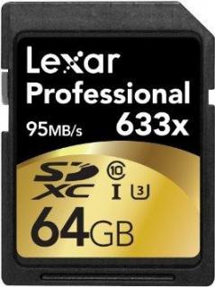 Professional 64GB SDXC UHS-I 633x Class 10 Memory Card 
