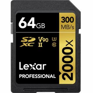 Professional 64GB SDXC UHS-II 2000x Memory Card 