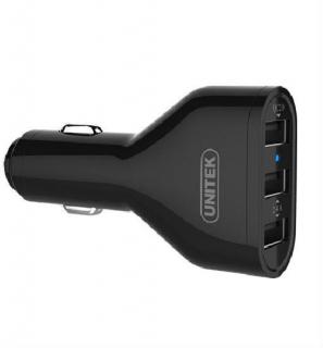 42W 3-Port USB Smart Car Charger with QC2.0 (Y-P527) 