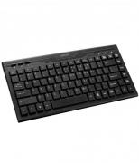 KM300 USB Flat Multimedia Mini Keyboard - Black
