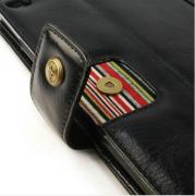 Alston Craig Vintage Genuine Leather Slim-Stand Case Cover - Black