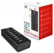 4 Port USB 3.0 Aluminum Smart Charging Hub