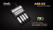 3 x  Fenix 18650 ARB-LM2 2300mAh Li-ION Battery + Fenix ARE-C2 18650 Charger 4 Bay