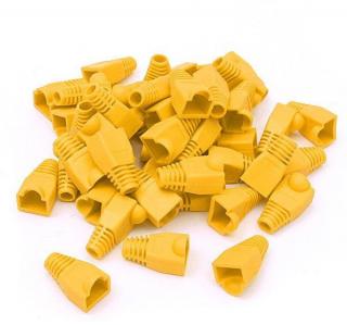 CAT5 RJ45 Boot Sleeves - 50 Pack - Yellow 