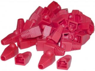 CAT5 RJ45 Boot Sleeves - 50 Pack - Red 