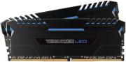 Vengeance LED 2 x 16GB 3200MHz DDR4 Desktop Memory Kit - Black with Blue LED (CMU32GX4M2C3200C16B)