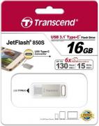 JetFlash 850 16GB USB 3.1 Type-C Flash Drive