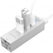 Aluminum 3 Port USB 3.0 Hub With Gigabit Ethernet Adapter