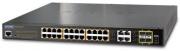 24-Port 10/100/1000T 802.3at PoE + 4-Port Gigabit TP/SFP Combo Managed Switch