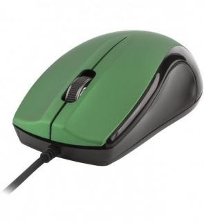 MU110 3B Wired Large Optical USB Mouse - Green & Black 