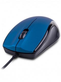 MU110 3B Wired Large Optical USB Mouse - Blue & Black 