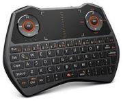 Wireless QWERTY Backlit Media 3.5mm Aux Air Mouse Touchpad Keyboard