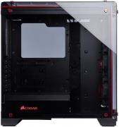Crystal Series 570X Windowed Mid Tower Chassis - Red