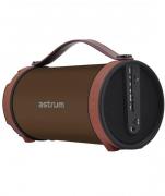 SM350 12W Aux, USB, MicroSD, FM Bluetooth Barrel Portable Speaker - Brown