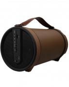 SM350 12W Aux, USB, MicroSD, FM Bluetooth Barrel Portable Speaker - Brown