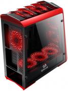 JETFIRE Tempered Glass Gaming Chassis Red and Black