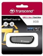 JetFlash Vault100 USB3.1 Encrypted 8GB Flash Drive