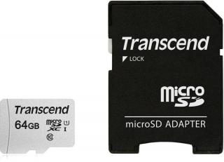 Micro SD 300S 64GB microSDXC UHS-I V30 Memory Card with SD Adapter 