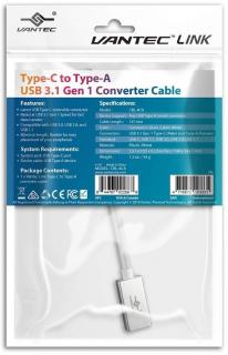 Type-C to Type-A USB 3.1 Gen 1 Converter Cable (CBL-4CA) 