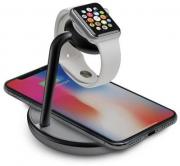 GoPower Watch Stand with Wireless Charging Base for Apple Watch and iPhone