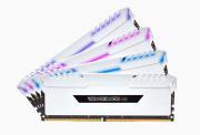 Vengeance LED 4 x 8GB 3000MHz DDR4 Desktop Memory Kit - White with RGB LED (CMR32GX4M4C3000C15W)