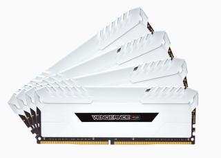 Vengeance RGB 4 x 8GB 3200MHz DDR4 Desktop Memory Kit - White with RGB LED (CMR32GX4M4C3000C15W) 