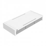 XT Series XT-01 Desktop Monitor Stand with Drawers – White Ash