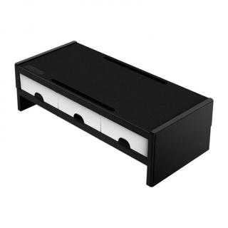 XT Series XT-02 Desktop Monitor Stand with Drawers – White & Black 