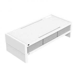 XT Series XT-02 Desktop Monitor Stand with Drawers –White Ash 