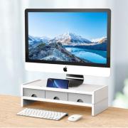 XT Series XT-02 Desktop Monitor Stand with Drawers –White Ash