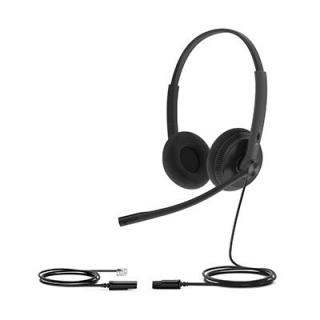 YHS34 Professional Duo Call Centre Headset - Black 