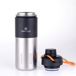 KTWO 500ml Carbon Black Vacuum Insulated Sports Bottle 