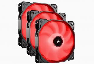 Air Series Red Quiet Edition AF120 120mm Chassis Fan - Red LED (Triple Pack) 