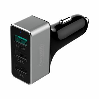 42W 3-Port USB Aluminium Smart Car Charger with QC3.0 (Y-P530C) 