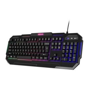 KG200 Rainbow Color LED Wired Slim Gaming Keyboard 