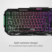 KG200 Rainbow Color LED Wired Slim Gaming Keyboard