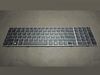 Replacement Keyboard for Selected HP Probook Notebooks - Black with Silver Cover Frame 