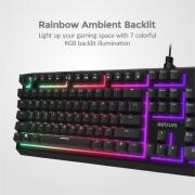 KM350 RGB 7 backlit colors LED USB Mechanical Gaming Keyboard