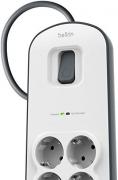 BSV604vf2M 6-Outlet Surge Protector w/USB - Grey/White