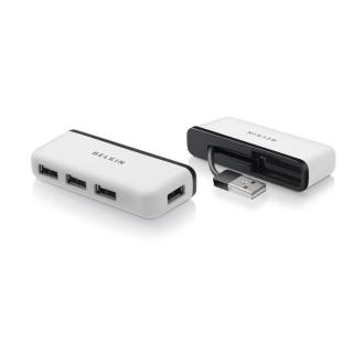 F4U021BT 4-Port USB2.0 Travel Hub - Black & White 