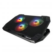 GCP511 Ingrid 17″ RGB Laptop Cooler And Stand - Black