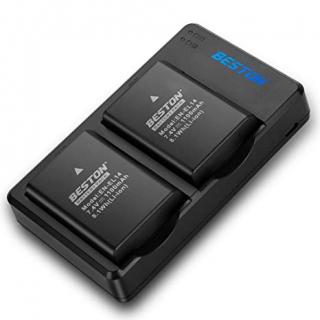 USB Dual Charger and 2 Battery Kit for Nikon EN-EL14 