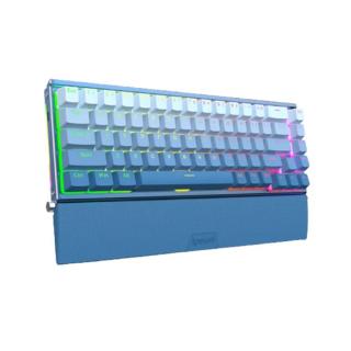 Shaco K641B-BW-RGB Grey/White KeyCap RGB Red Switch Gaming Mechanical Keyboard - Blue 